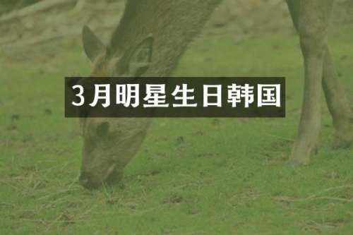 3月明星生日韩国