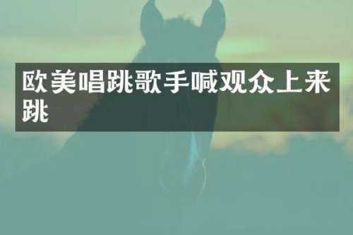 欧美唱跳歌手喊观众上来跳