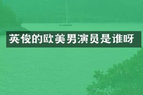 英俊的欧美男演员是谁呀