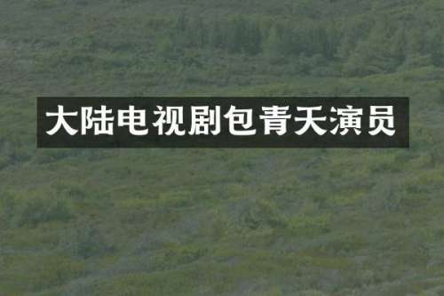 大陆电视剧包青天演员