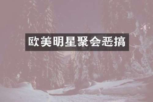 欧美明星聚会恶搞
