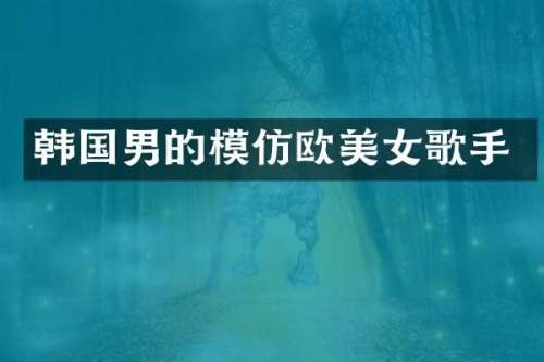 韩国男的模仿欧歌手