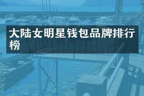 大陆女明星钱包品牌排行榜