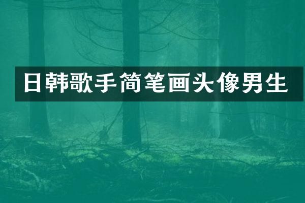日韩歌手简笔画头像男生