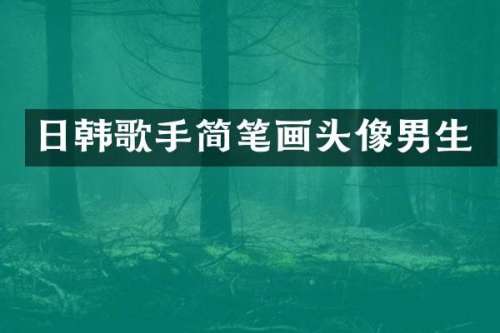 日韩歌手简笔画头像男生