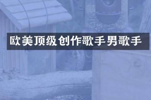 欧美顶级创作歌手男歌手