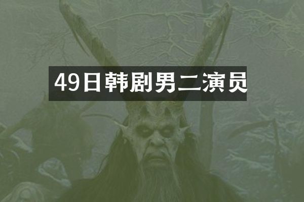 49日韩剧男二演员