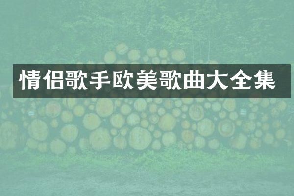情侣歌手欧美歌曲大全集