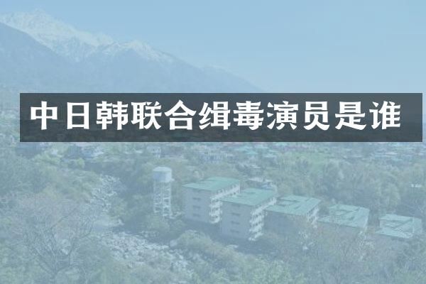 中日韩联合缉毒演员是谁