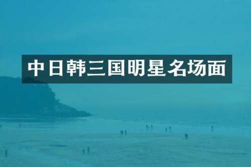 中日韩三国明星名场面