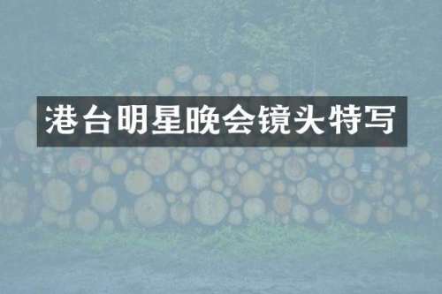 港台明星晚会镜头特写