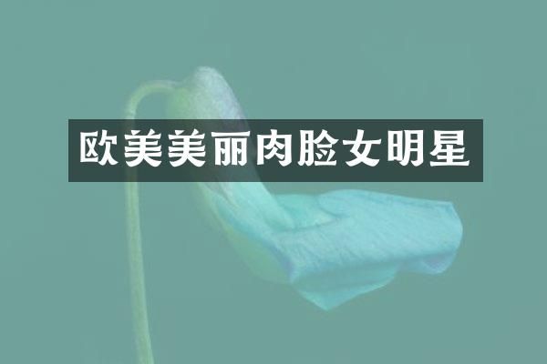 欧美美丽肉脸女明星