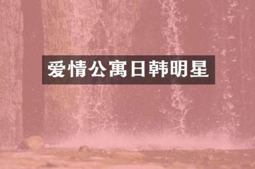 爱情公寓日韩明星
