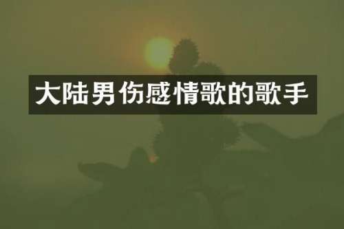 大陆男伤感情歌的歌手