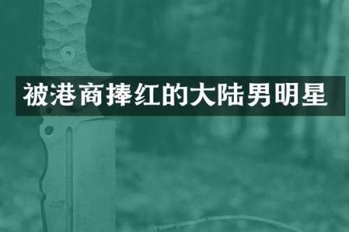 被港商捧红的大陆男明星