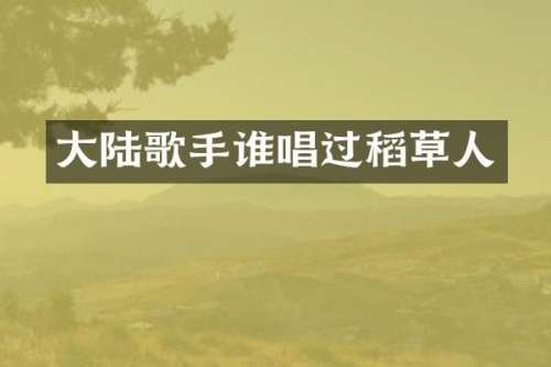 大陆歌手谁唱过稻草人