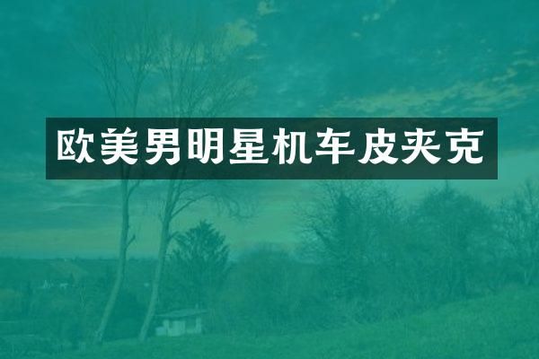 欧美男明星机车皮夹克