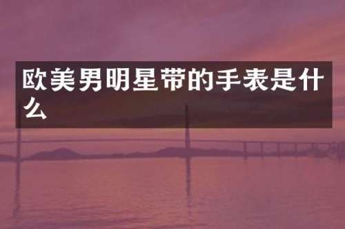 欧美男明星带的手表是什么