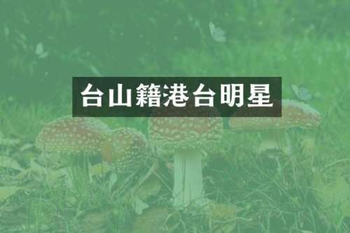 台山籍港台明星