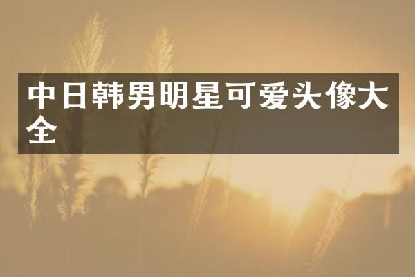 中日韩男明星可爱头像大全