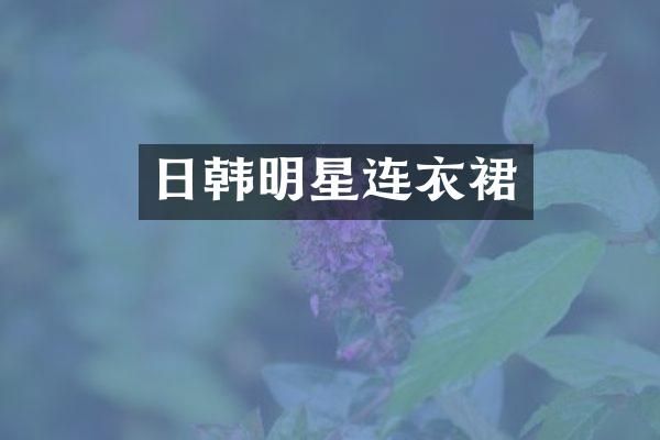 日韩明星连衣裙