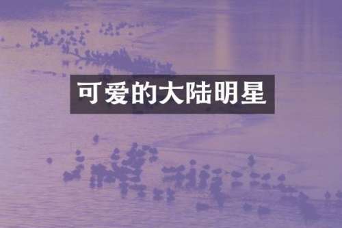 可爱的大陆明星