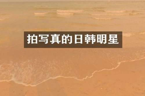 拍写真的日韩明星