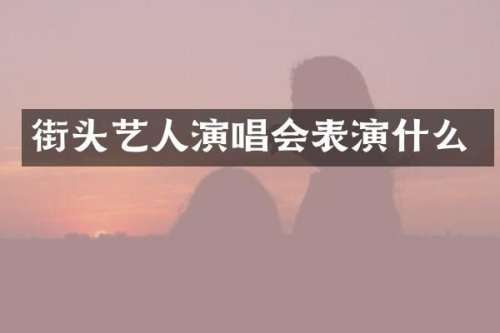 街头艺人演唱会表演什么