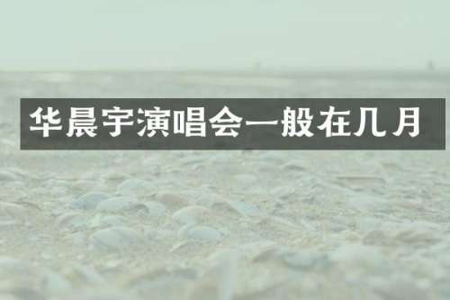 华晨宇演唱会一般在几月
