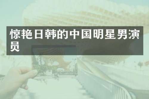 惊艳日韩的中国明星男演员