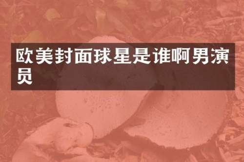 欧美封面球星是谁啊男演员