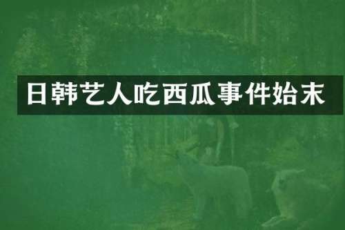 日韩艺人吃西瓜事件始末