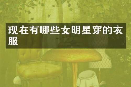 现在有哪些女明星穿的衣服