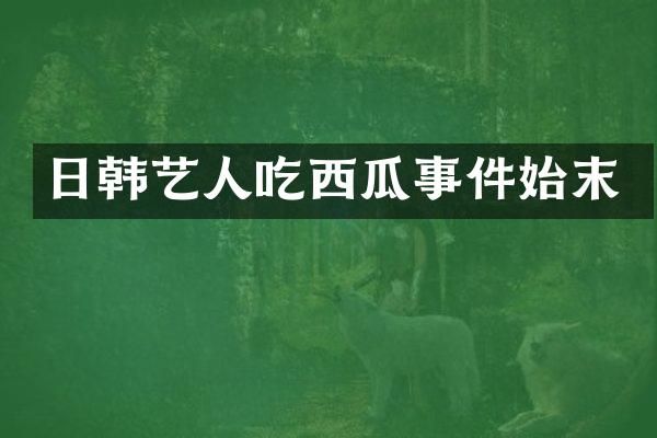 日韩艺人吃西瓜事件始末