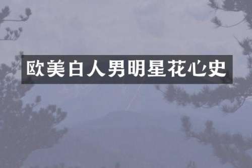 欧美白人男明星花心史