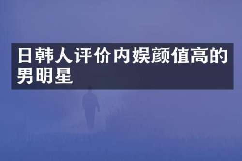日韩人评价内娱颜值高的男明星