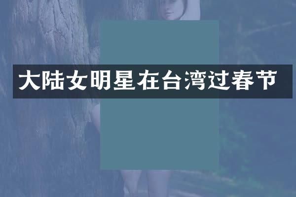 大陆女明星在台湾过春节