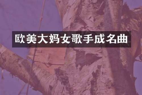 欧美大妈女歌手成名曲