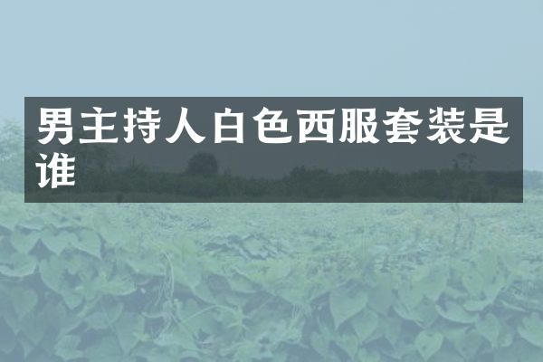 男主持人白色西服套装是谁