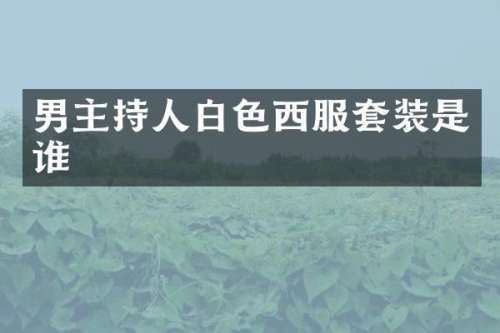男主持人白色西服套装是谁