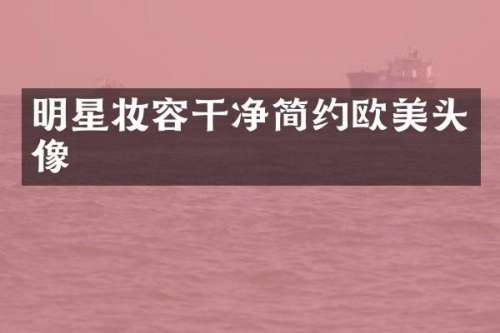 明星妆容干净简约欧美头像