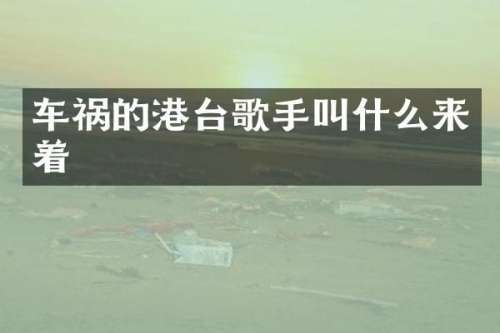 车祸的港台歌手叫什么来着