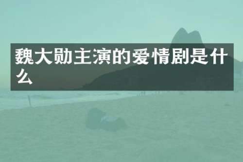 魏大勋主演的爱情剧是什么