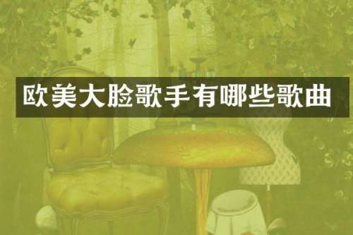 欧美大脸歌手有哪些歌曲