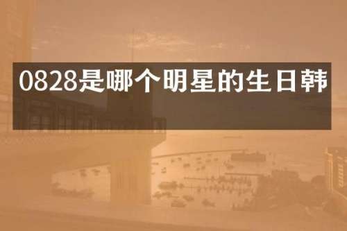 0828是哪个明星的生日韩国