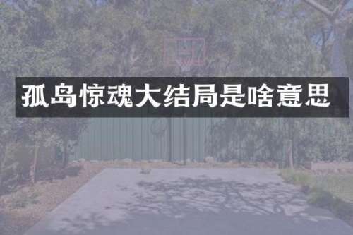 孤岛惊魂大结局是啥意思