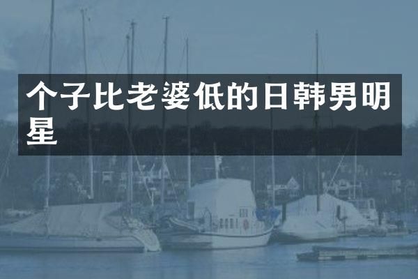 个子比老婆低的日韩男明星