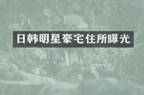 日韩明星豪宅住所曝光