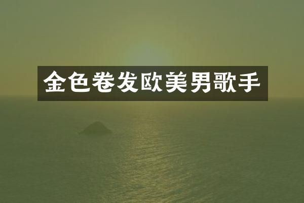 金色卷发欧美男歌手
