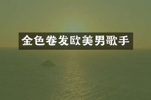 金色卷发欧美男歌手